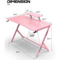 Mesa de jogos moderna rosa